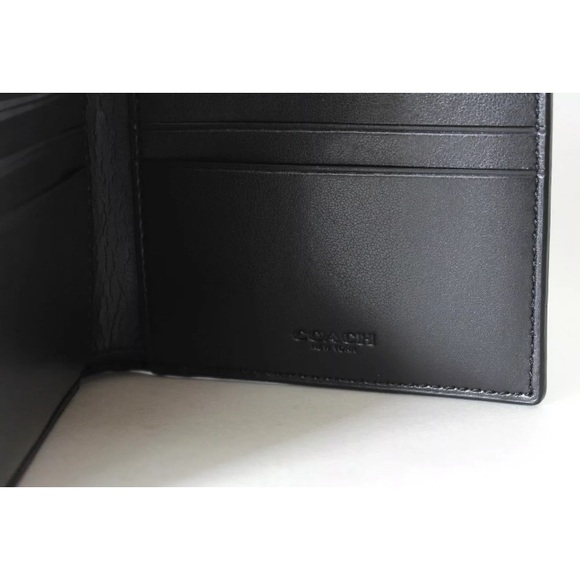 Coach Men’s Double Billfold Signature PVC Wallet - Picture 4 of 7